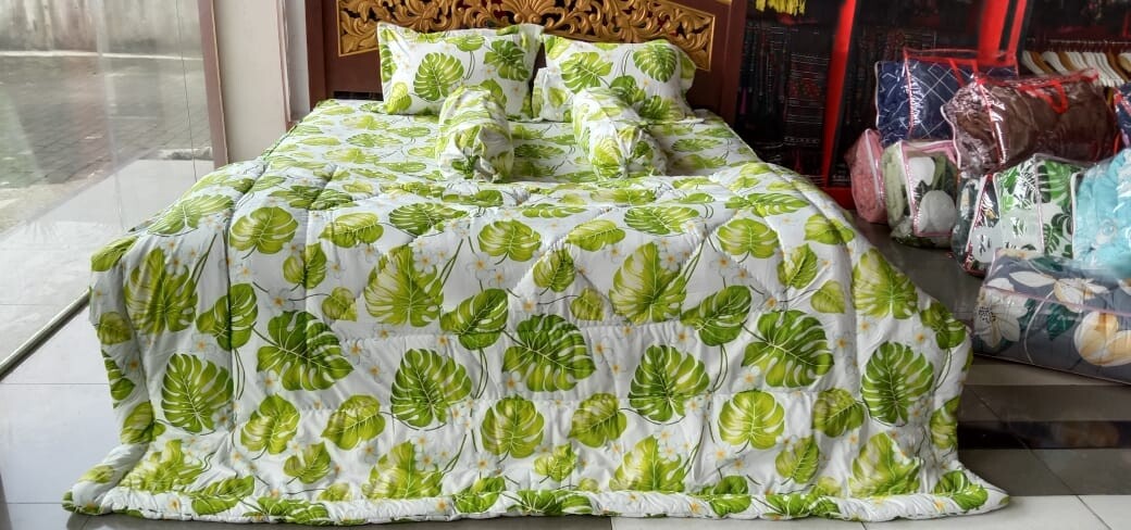 Sprei 6 kaki rimple