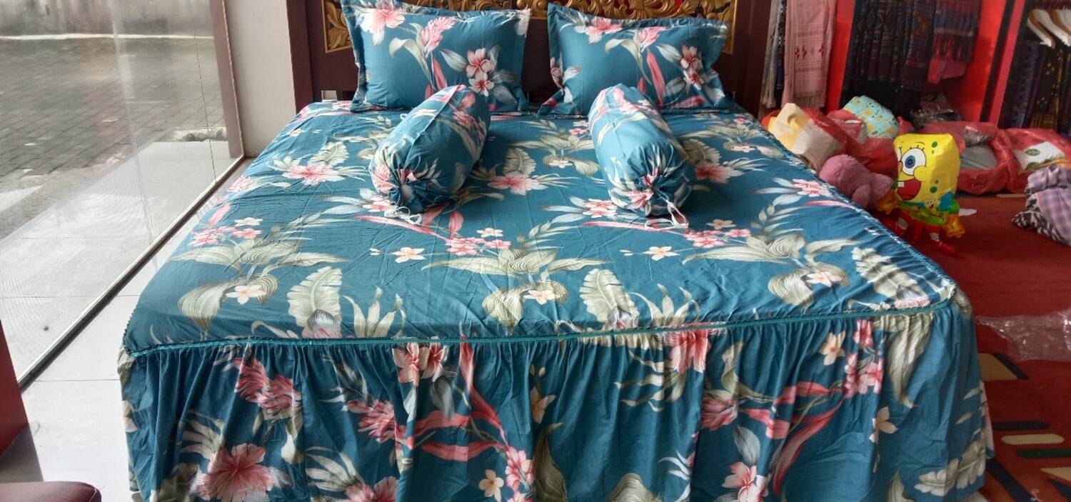 Sprei 6 kaki rimple