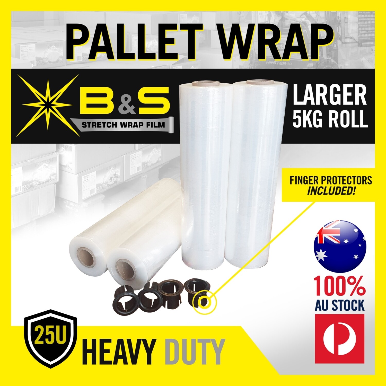 Large Rolls Bulk Buy 4/8/12/16                                                         500mm x400m x 25 Mic