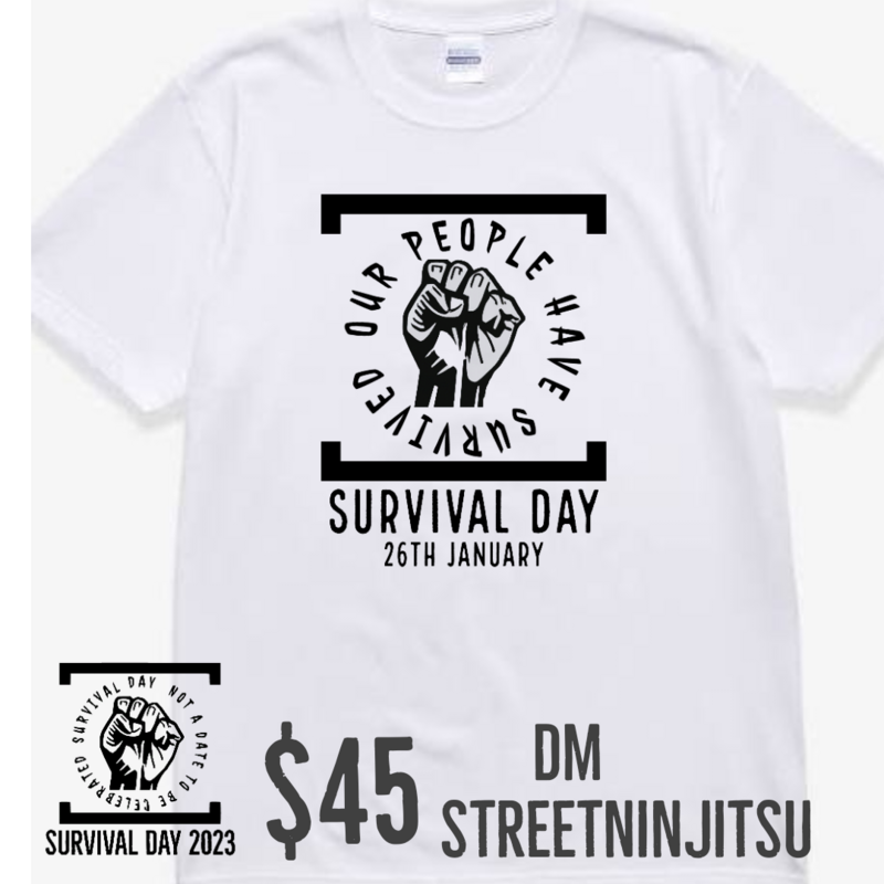 Survival day 2023 tee shirts