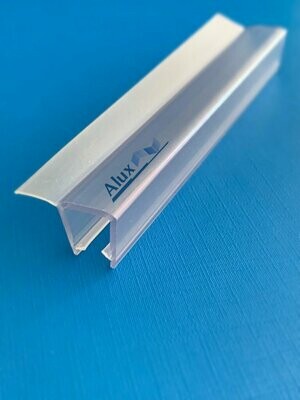 Perfil de junta de plástico (PVC) simple | Cristal: 8 mm| Largo: 2.200 mm con aleta de 12mm