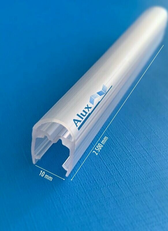 Perfil de junta de plástico(pvc) en forma de burbuja |  Cristal: 10 mm | Largo: 2.500 mm