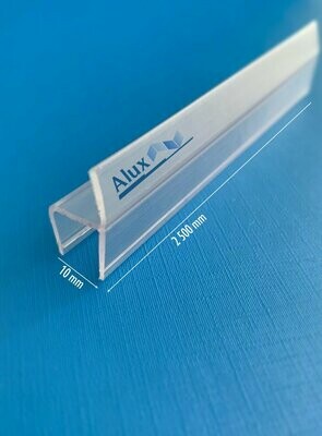 Perfil de junta de plástico (PVC) rígida en forma h | Cristal: 10 mm| Largo: 2.500 mm