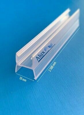 Perfil de junta de plástico (PVC) en forma de H | Cristal: 10 mm | Largo: 2.500 mm