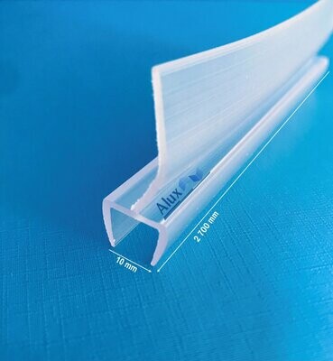 Perfil de junta de plástico(PVC) forma de i | Cristal: 10 mm | Largo: 2.700 mm