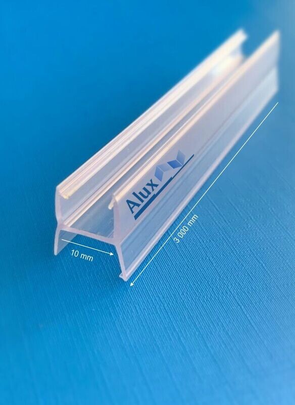 H-förmiges Verbindungsprofil aus Kunststoff (PVC) | Glas: 10mm | Länge: 3.000 mm