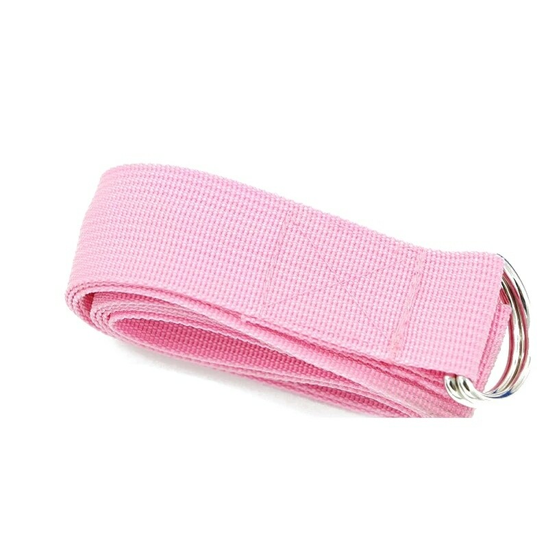 Women Yoga Stretch Strap Blue D-Ring Belt Fitness Exercise Gym Rope Figure Waist Leg Resistance Fitness Bands Yoga Belt