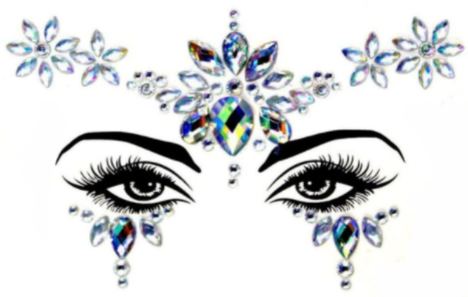 Face Decal Sticker - Crystal