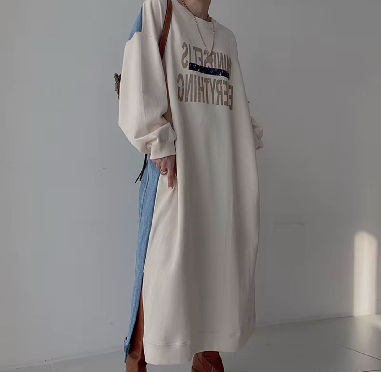 Urban Dress With Jean Back