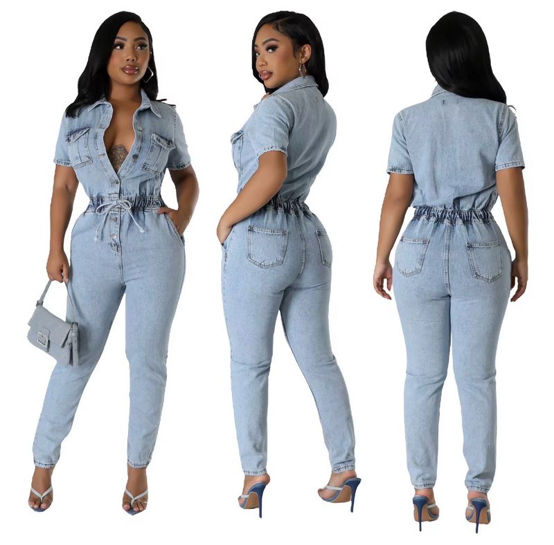 Jean Pants Cargo Romper