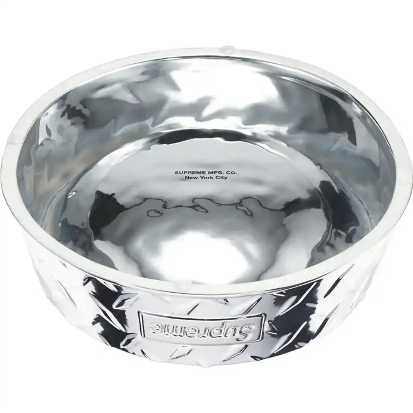 Supreme Diamon Plate Dog Bowl