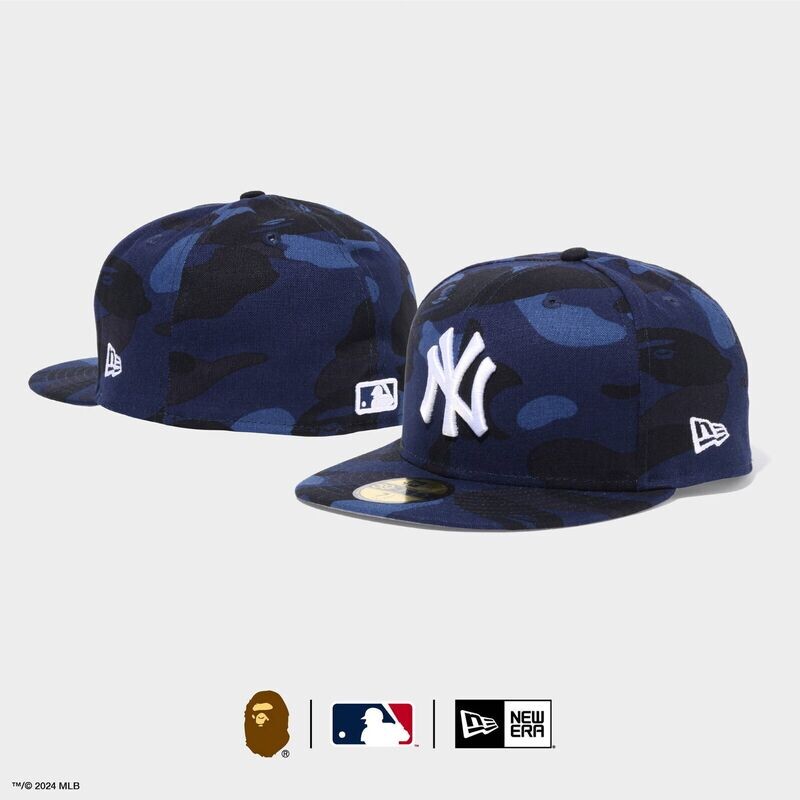 A BATHING APE® X MLB X NEW ERA® NEW YORK YANKEES 59FIFTIY® CAP navy