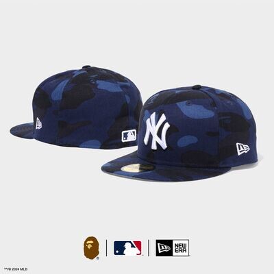 A BATHING APE® X MLB X NEW ERA® NEW YORK YANKEES 59FIFTIY® CAP navy
