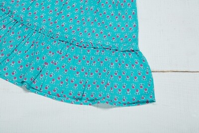 Teal Floral Printed Dress