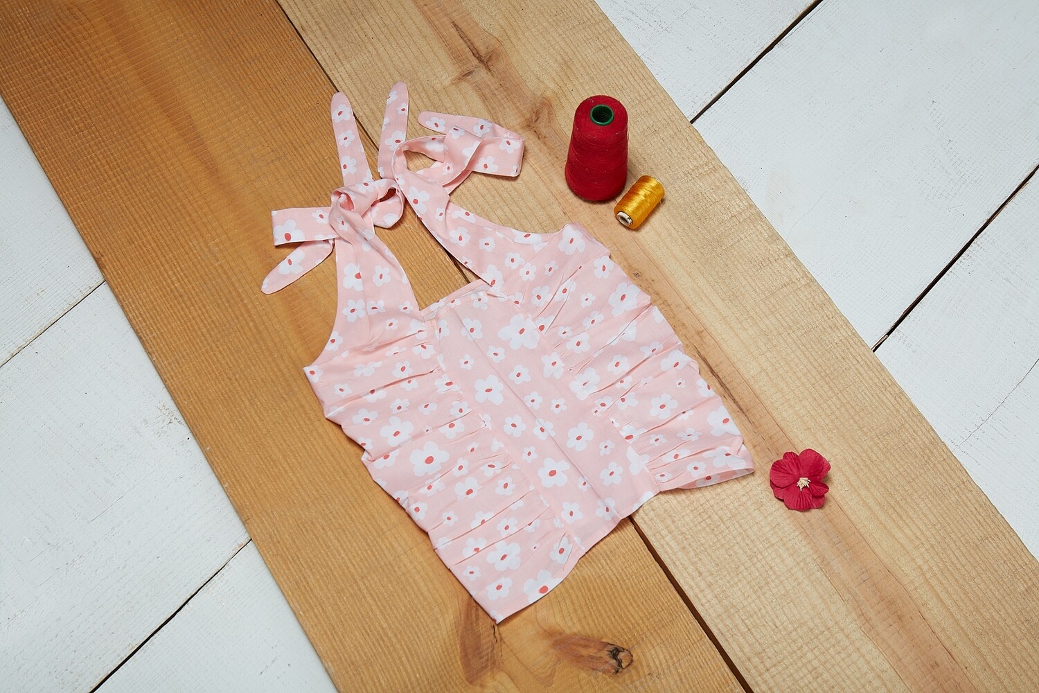 Pink Floral Print Top