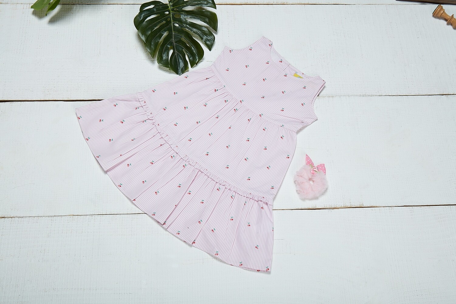 Pink Cherry Print Dress