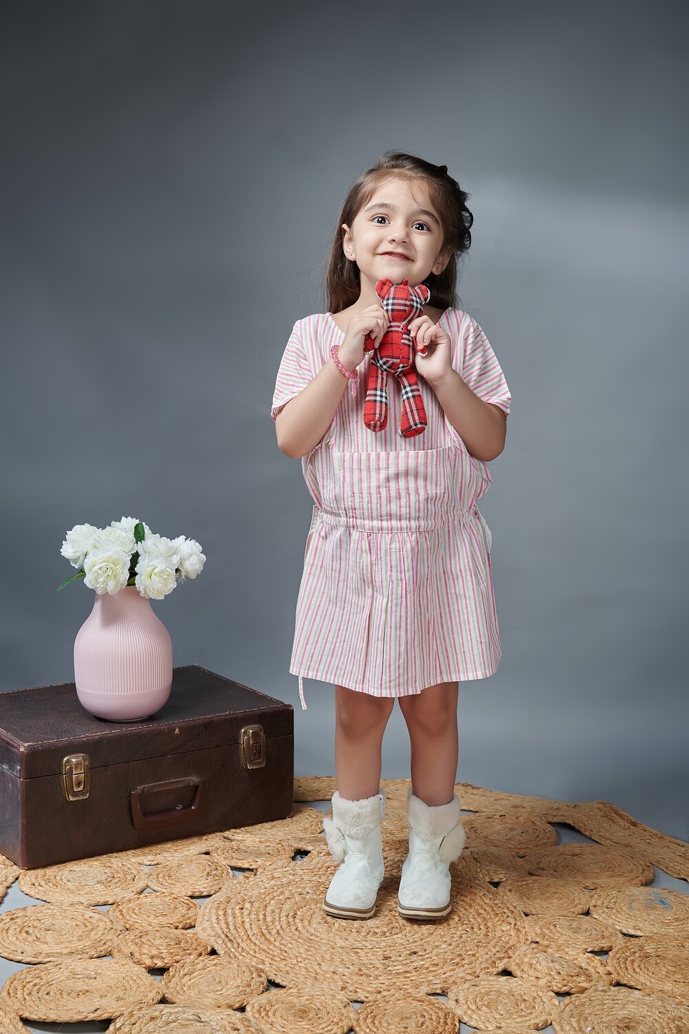 ONAS PINK STRIPED DRESS