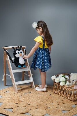 ONAS OWL PRINT DUNGREE DRESS