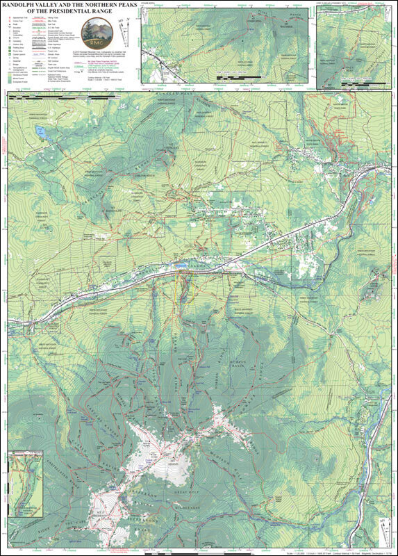 Randolph Valley and Northern Peaks of the Presidential Range Trail Map (2016) - Poster