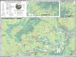 Randolph Valley and Northern Peaks of the Presidential Range Trail Map (2016)