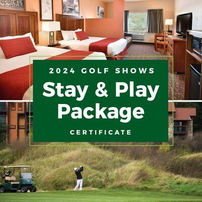 2024 Golf Show Stay and Play Package Certificate ⛳🏌️‍♂️