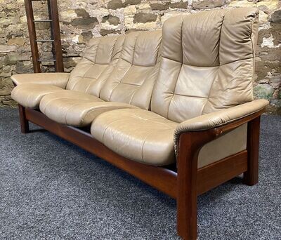 Stressless Recliner 3 seater sofa Beige Leather