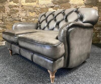 Thomas Lloyd Chesterfield 2 seater Sofa Grey Leather