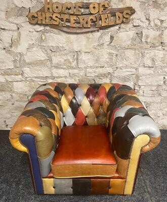 Chesterfield Harlequin Patchwork Club Chair ex demo