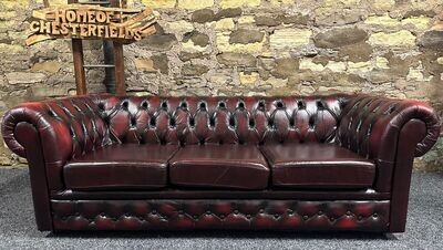 Chesterfield Oxblood 3 seater Sofa