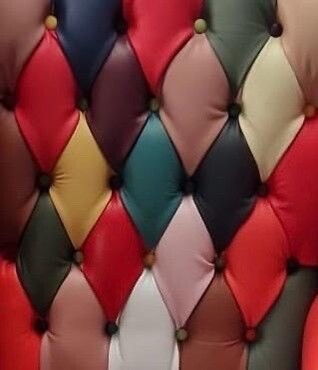 Traditional Chesterfield Club Chair Bright Patchwork
