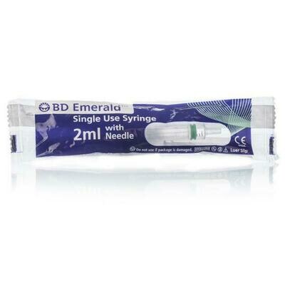 BD Emerald 2 ml Syringe with Needle