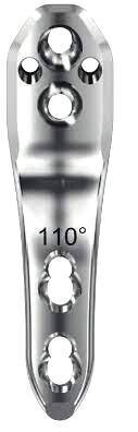LCP Pediatric Hip Plate 3.5, 100°, width 19 mm, length 73 mm