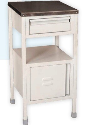 BED SIDE LOCKER WITH DRAWER (SS TOP)