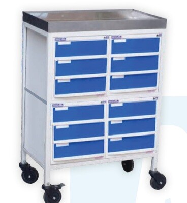 Medicine Trolley (with 12 Drawers)