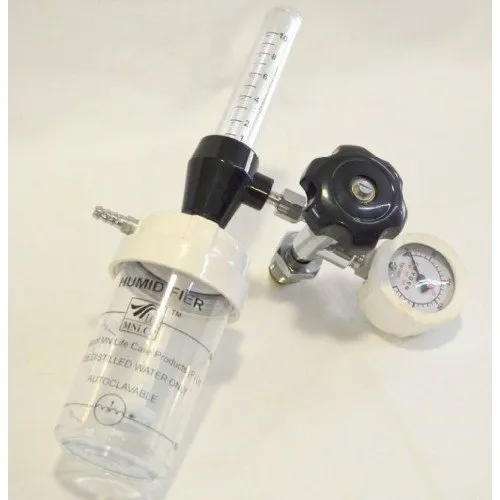 Oxygen Cylinder Regulator with Flowmeter and Humidifier Bottle