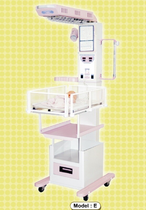 Intensive Care Radiant Heat Warmer-Servo Controller with fixed cradle &amp; single drawer