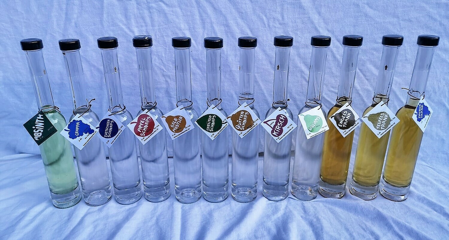 5dl-Flasche gefüllt mit Schnaps nach Wahl