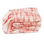 Pomegranate-Marled Basketweave Plush Knit Throw