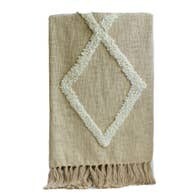 Champagne Modern Tufted Cotton Throw