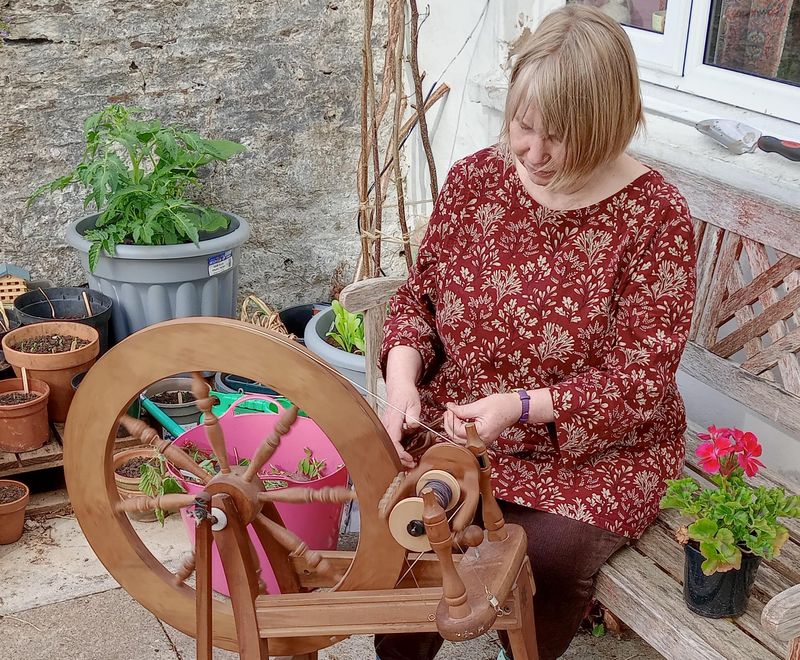 ​From Raw Fleece to Yarn, a workshop for beginners on processing fleece and spinning yarn.  with Chris Richard 1st August 10:30-4pm