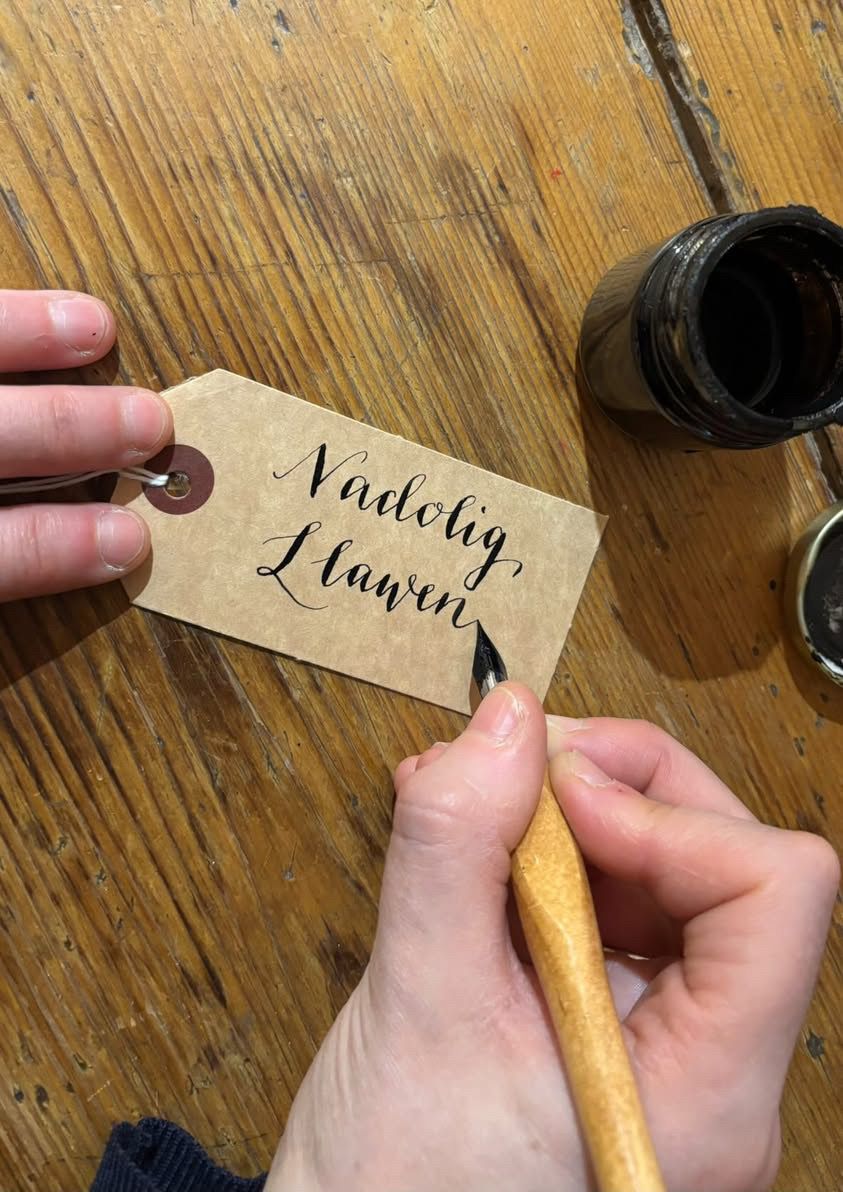 Christmas Calligraphy - Nadolig Llawen Saturday 13th December 1.30pm-3.30pm