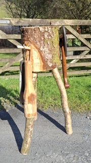 Chopping block and mallet making 11th April