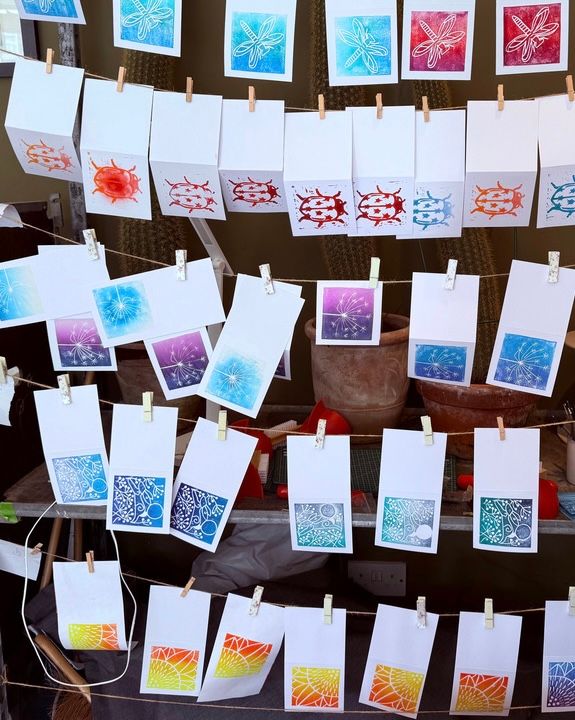 4th July  Lino printing workshop