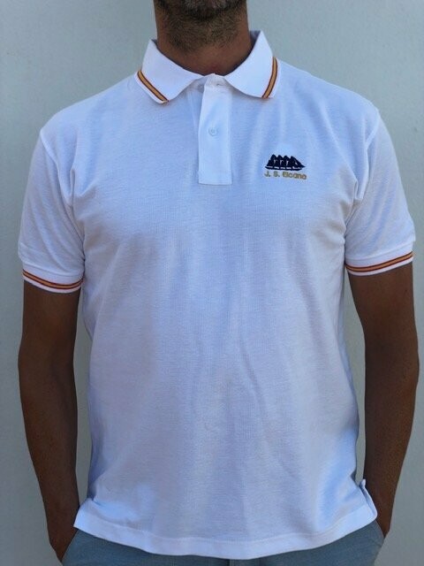 Polo Hombre Juan Sebastián Elcano blanco