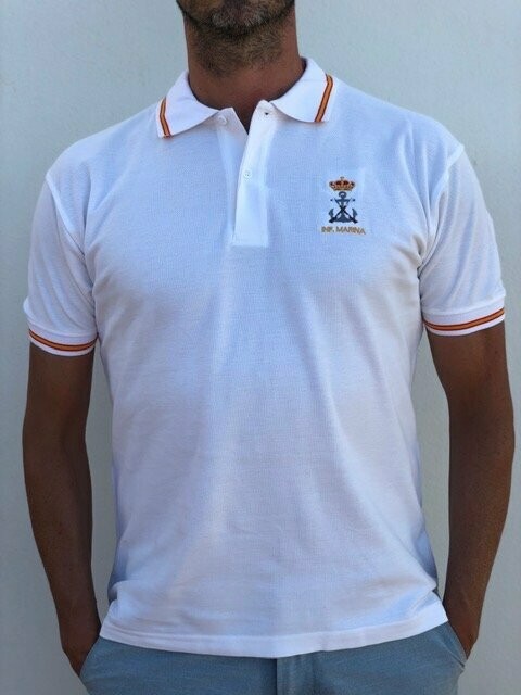 Polo Hombre Infantería de Marina color blanco