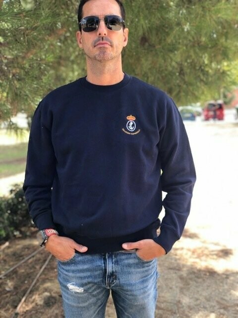 Sudadera cuello redondo Armada Española Azul marino