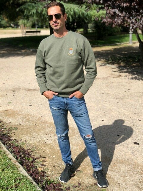 Sudadera cuello redondo Armada Española Verde