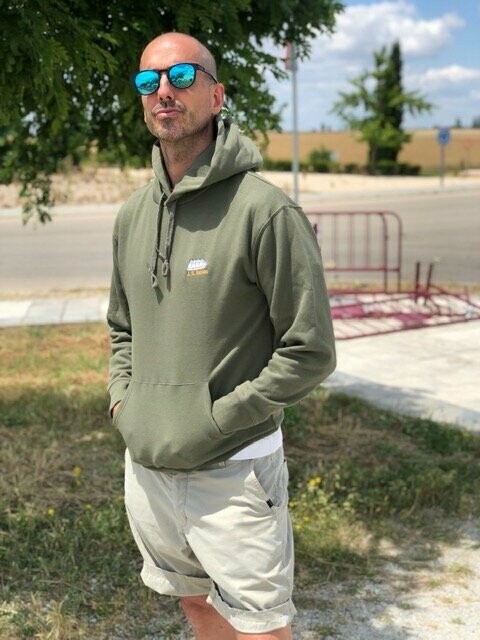 Sudadera con capucha J. S. Elcano en color verde