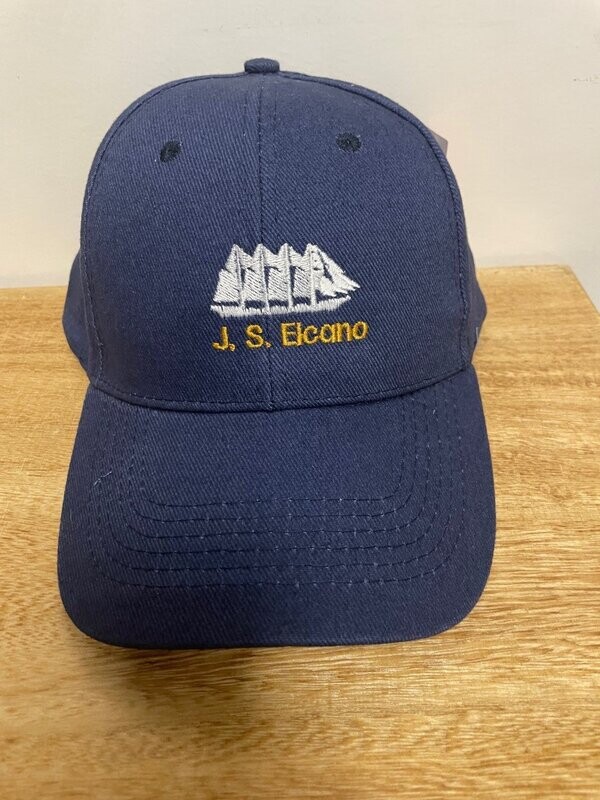 Gorra de adulto regulable Juan Sebastián Elcano en color azul
