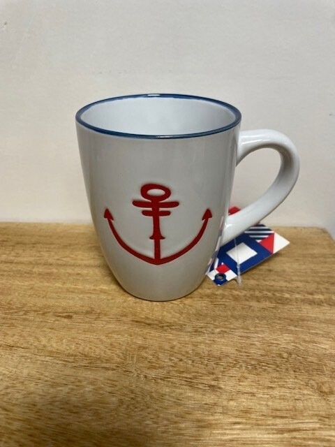Taza de cerámica con ancla